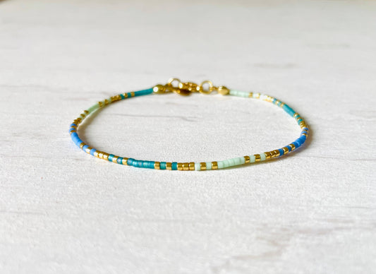 Bracelets acier inoxydable femme, bracelets perles N011