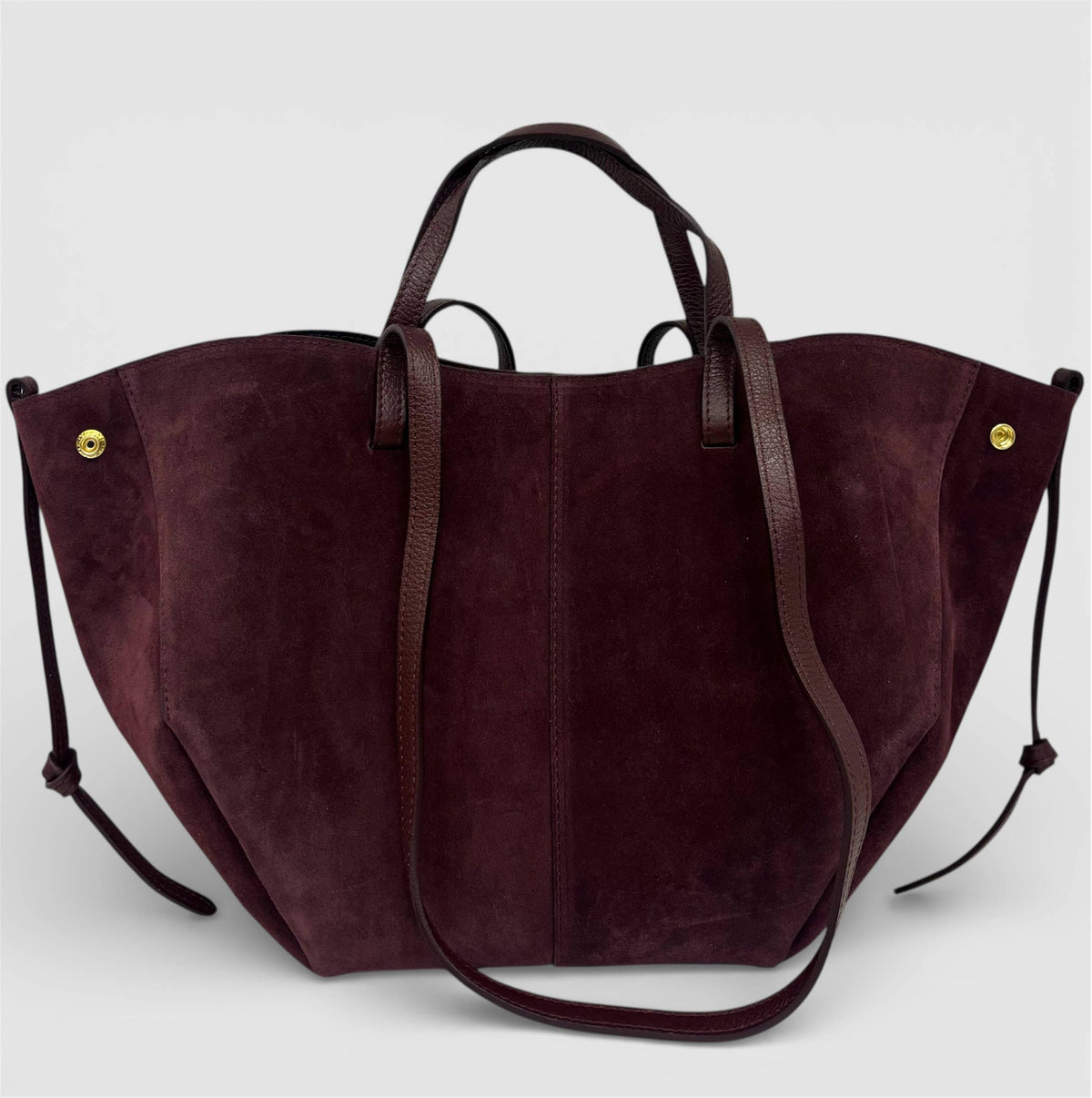 Sac en véritable cuir suédé, grande taille