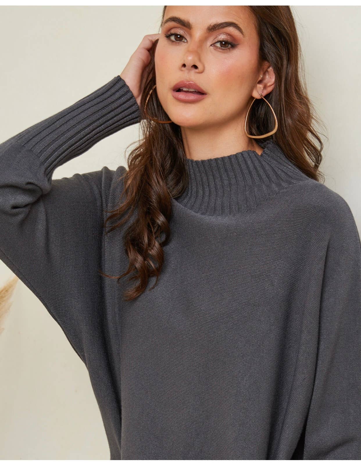 Pull col montant Ecru