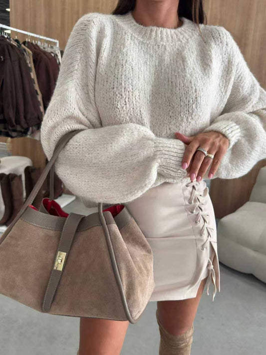 Pull en Laine : Beige