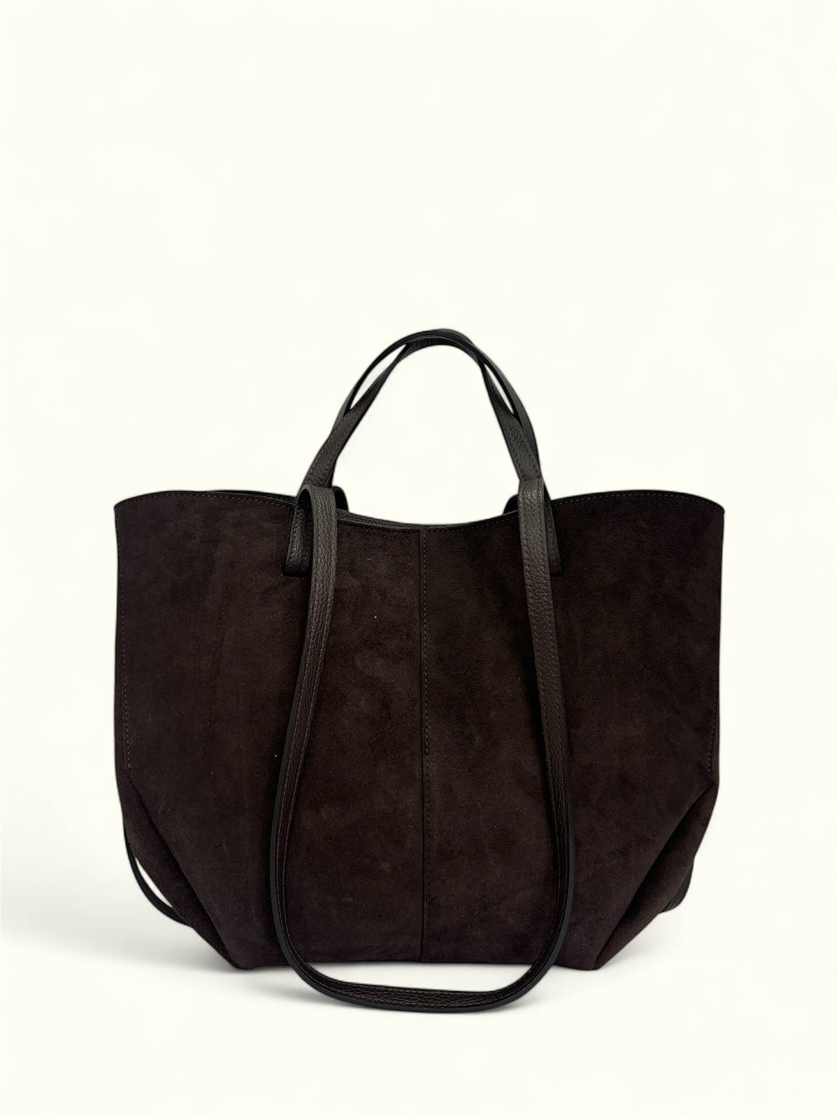 Sac en véritable cuir suédé, grande taille