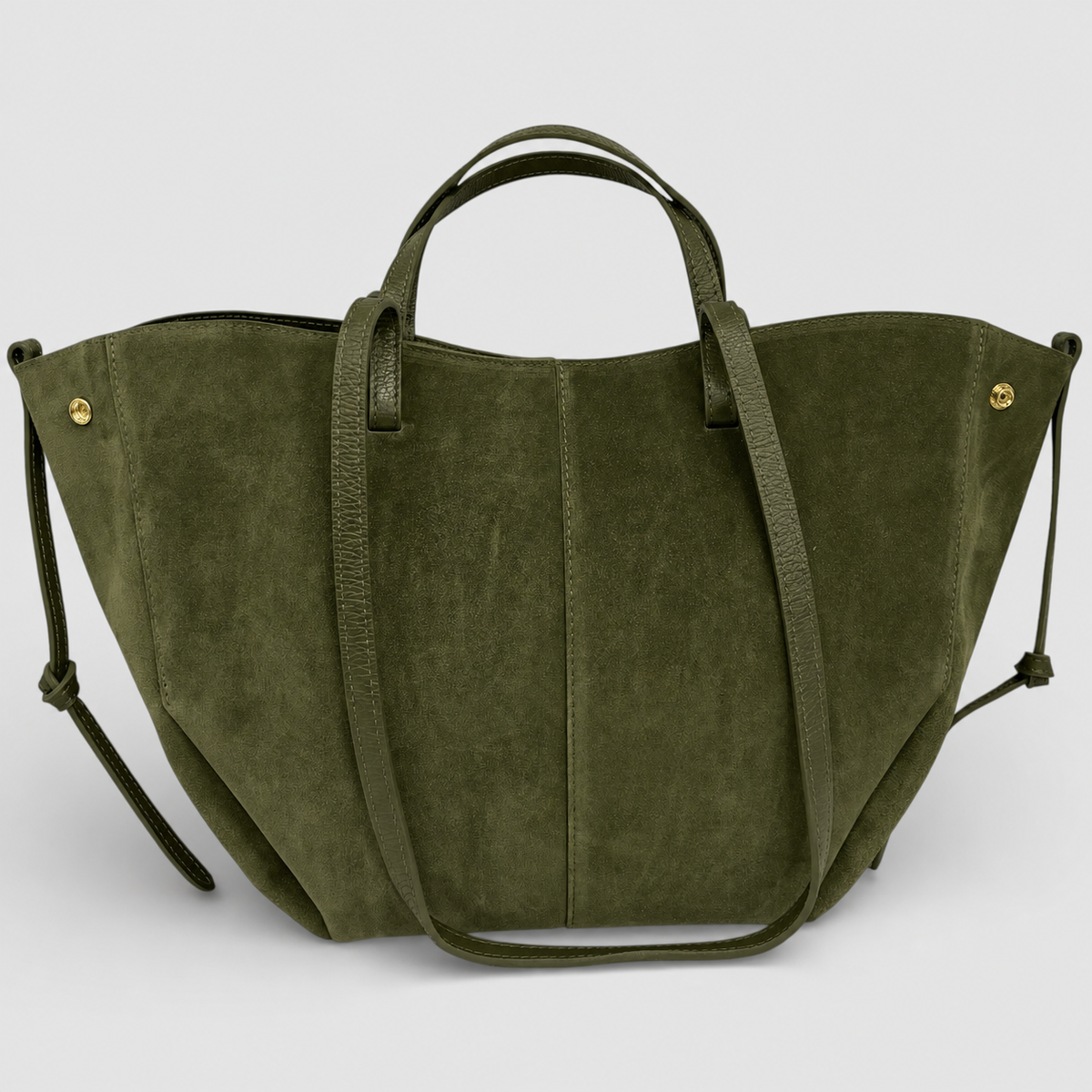 Sac en véritable cuir suédé, grande taille