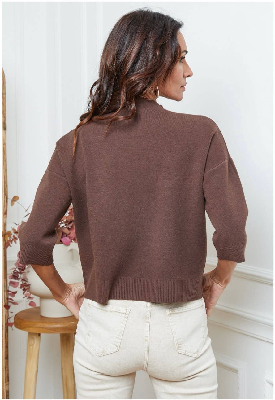 Pull en maille  Chocolat