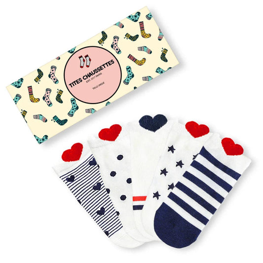 Lot de 5 Chaussettes Coup de Coeur Femme I 35-41