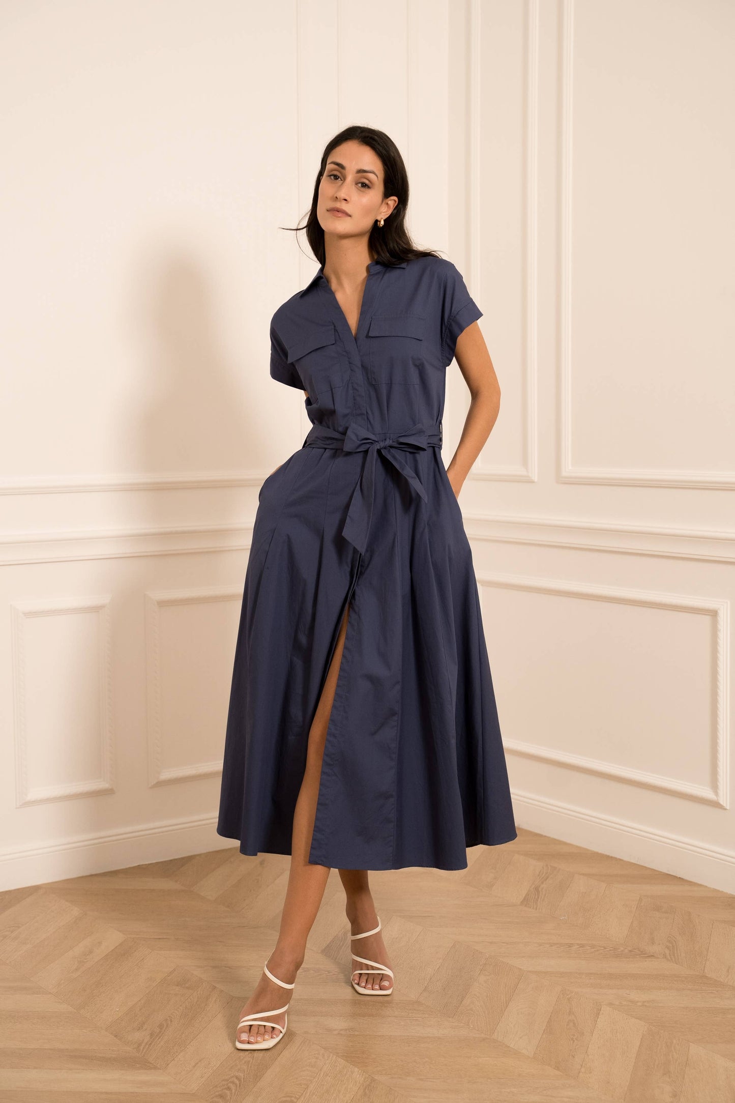 Robe chemisier en coton - CK08551-1