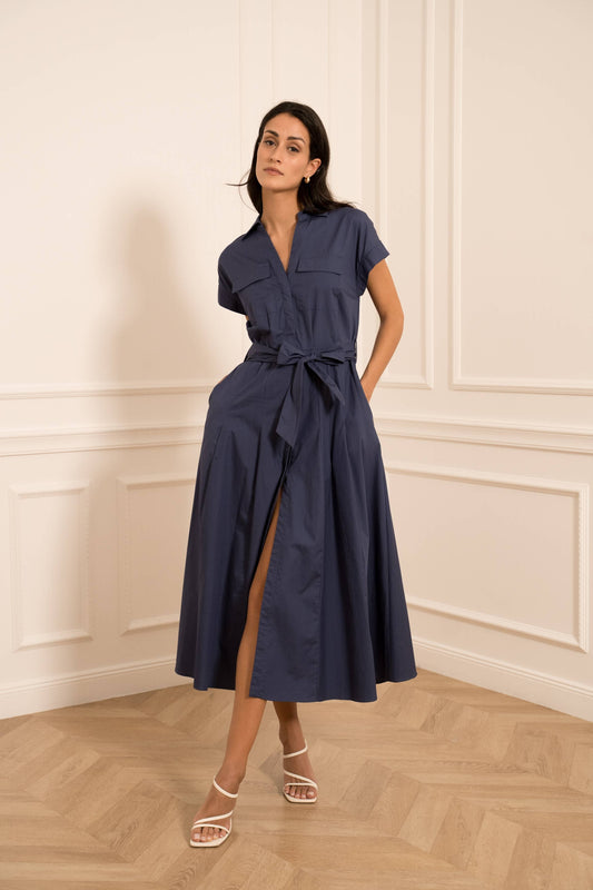 Robe chemisier en coton - CK08551-1