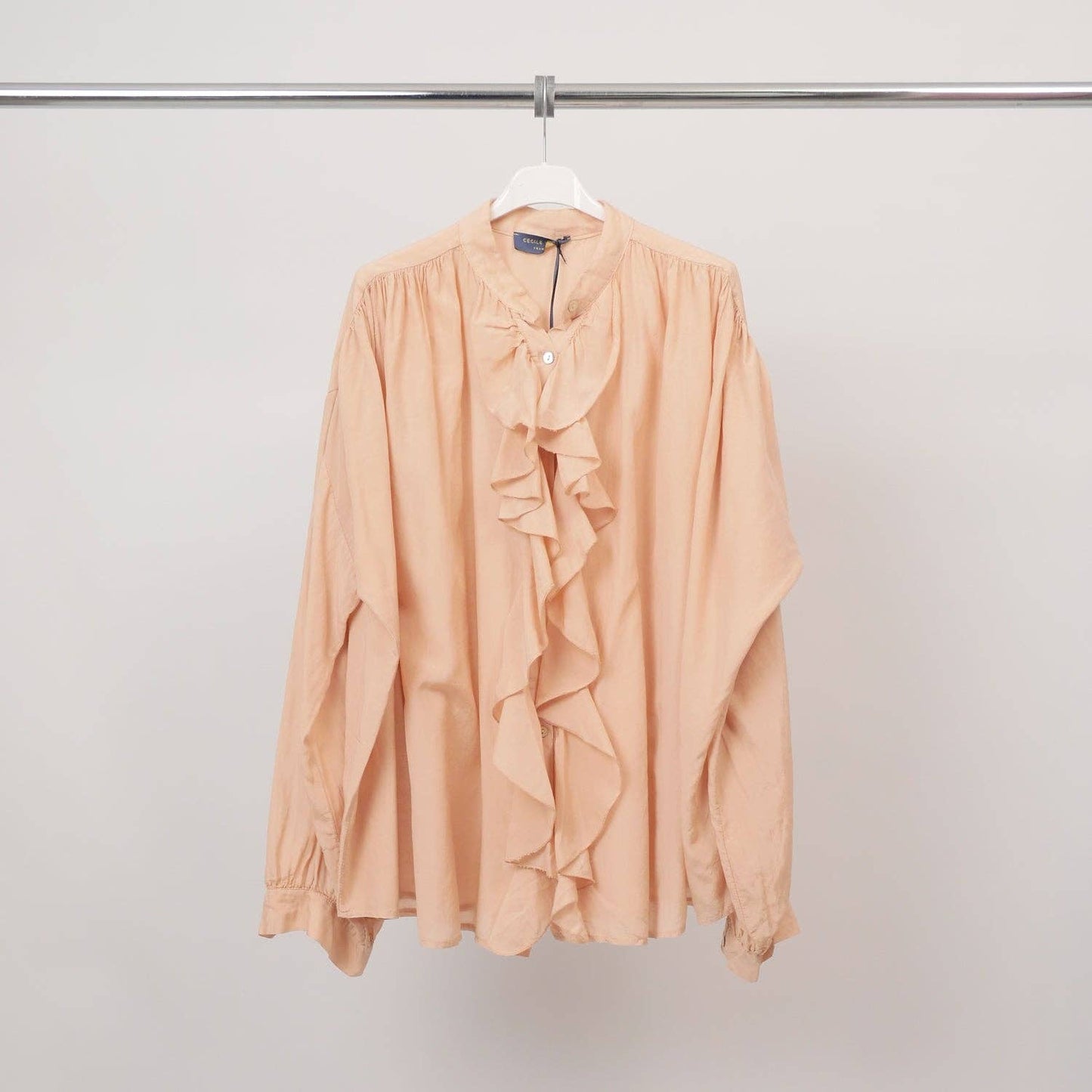 Chemise à volants col officier – DB14953: Khaki