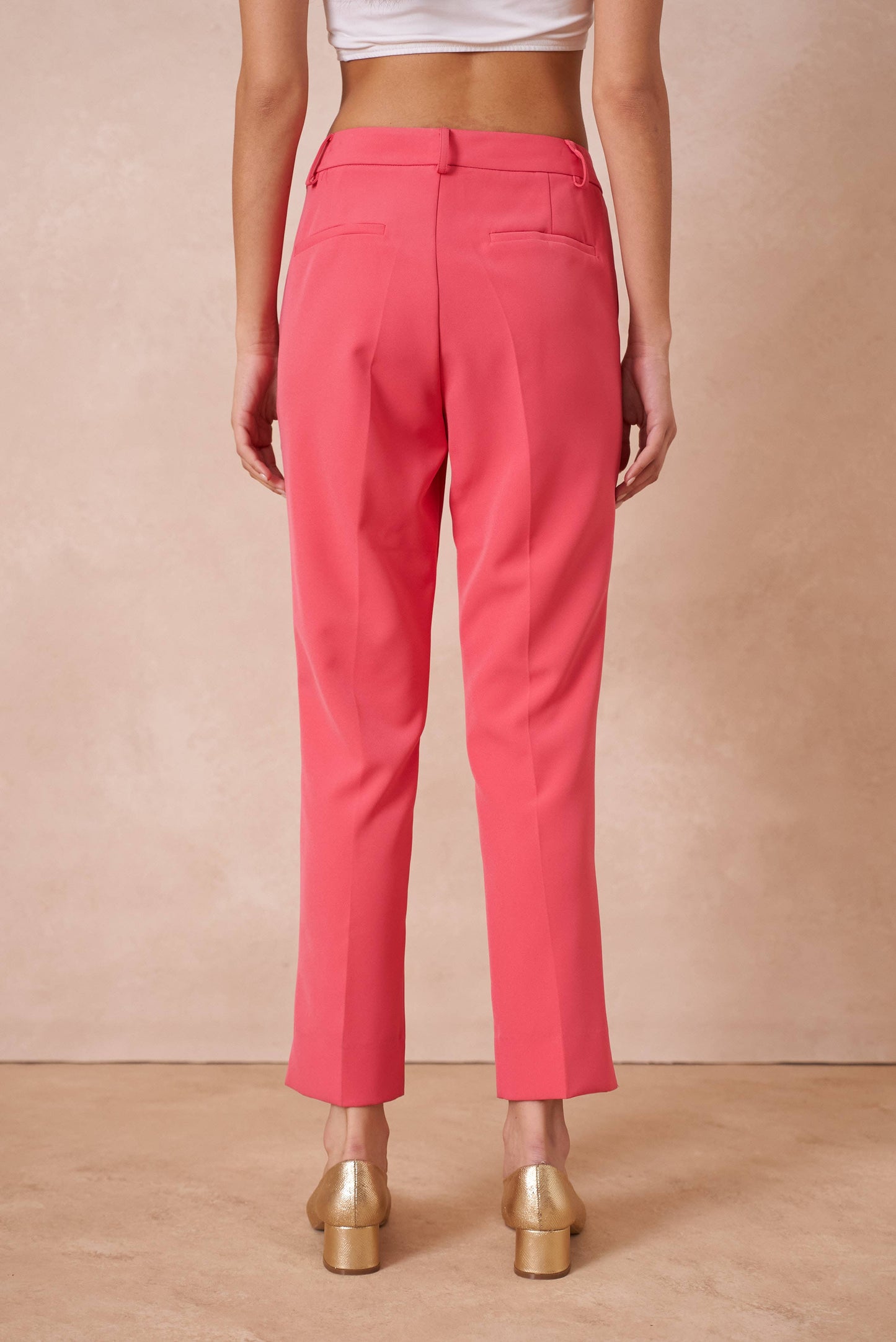 [Timeless] Pantalon cigarette taille haute: Beige / Sx1 Mx1 Lx1 XLx1