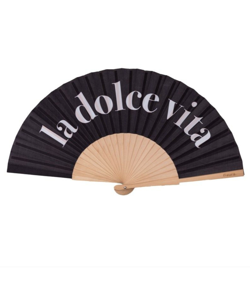 Eventail Noir La dolce vita