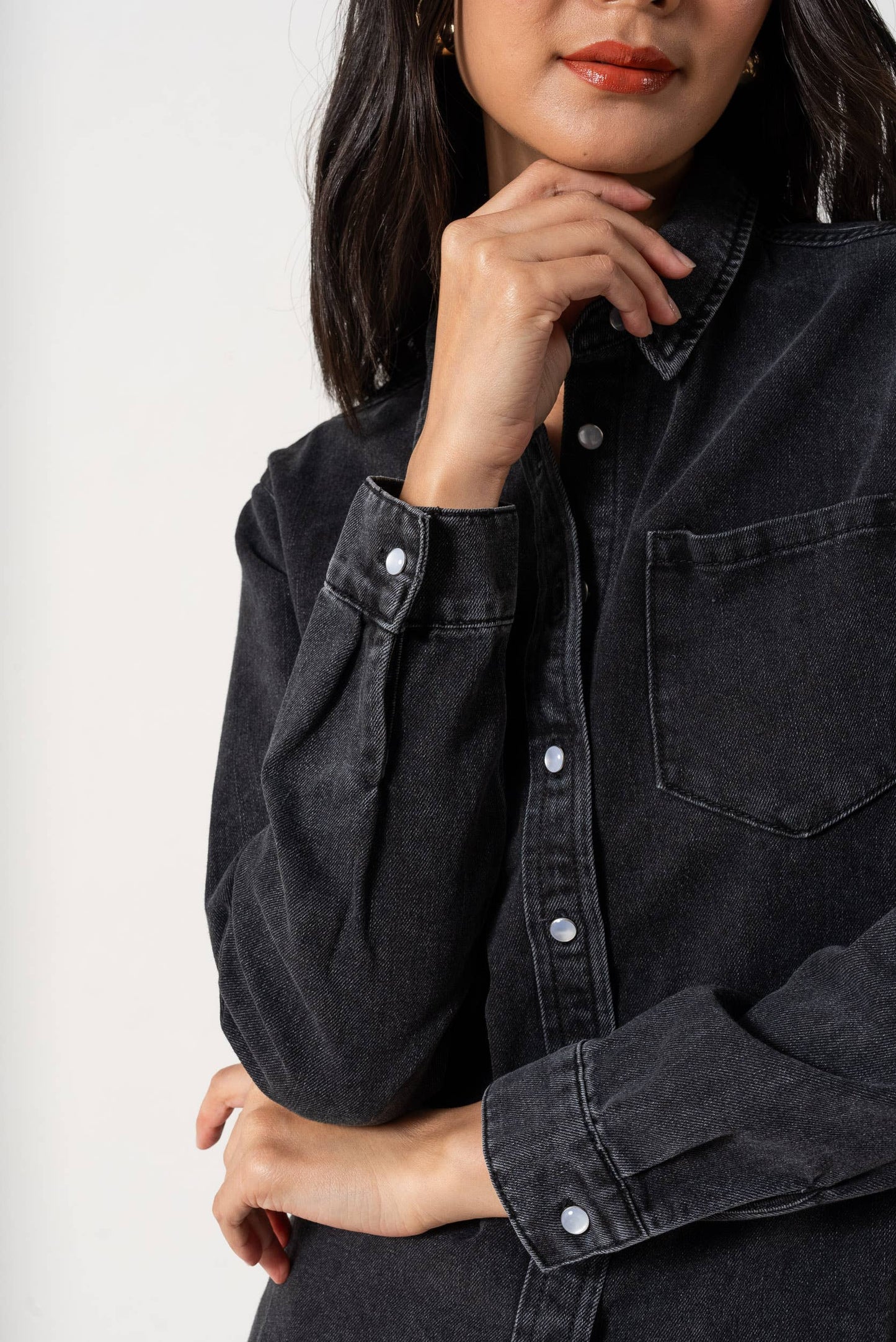 Chemise en jean Celia: Gris