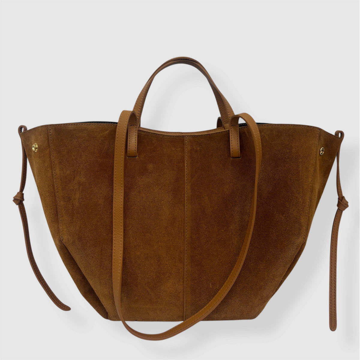 Sac en véritable cuir suédé, grande taille