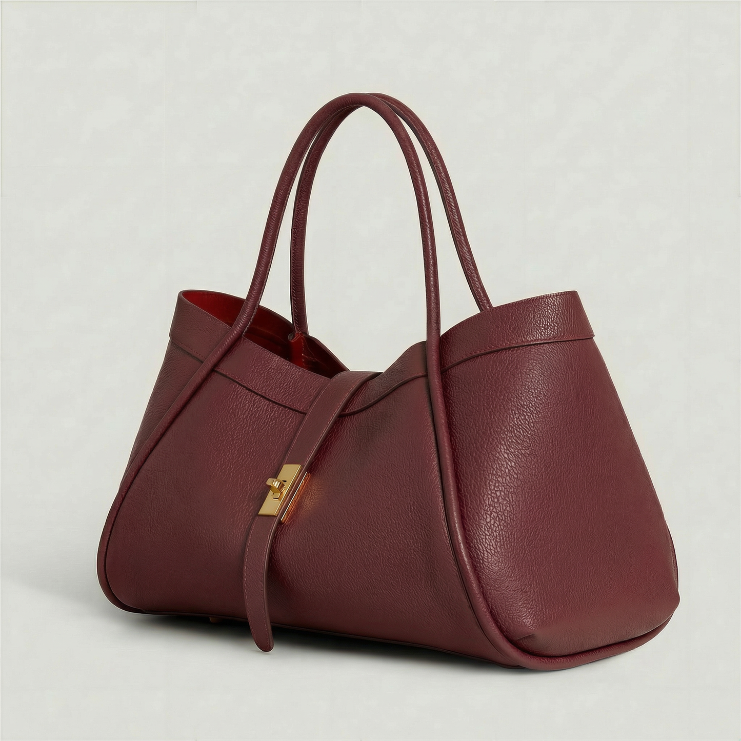 Sac en Cuir Véritable Fabriqué en Italie Élégant 45x25x20cm