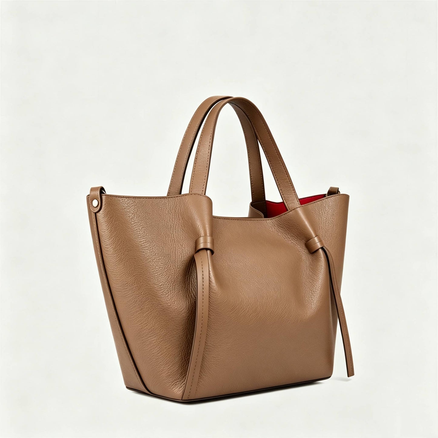 Sac à main et porté épaule en cuir grainé avec pochette intérieure