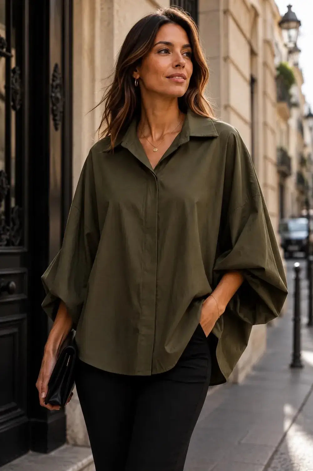 38726/1 - Chemise oversize à manches chauve-souris