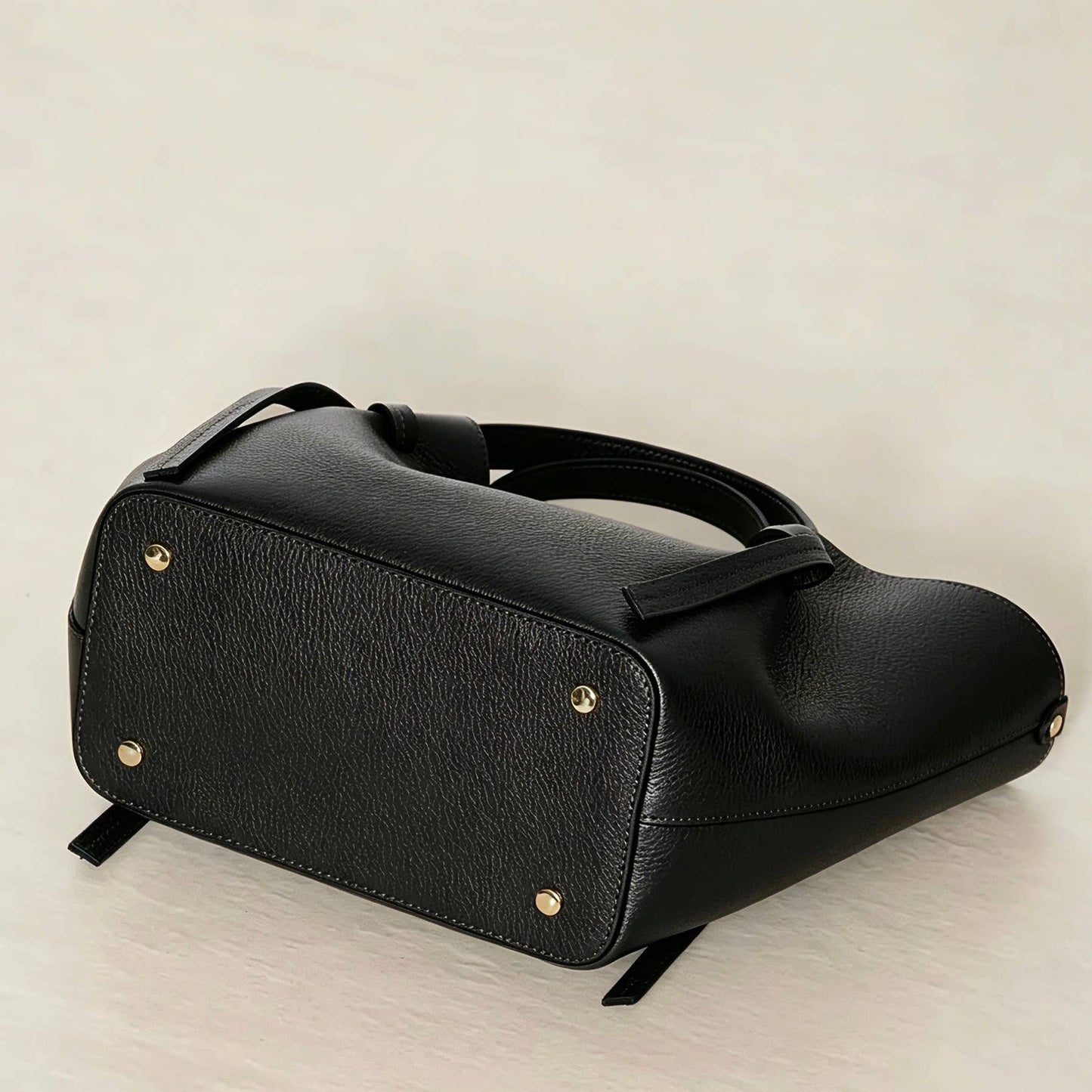 Sac à main et porté épaule en cuir grainé avec pochette intérieure