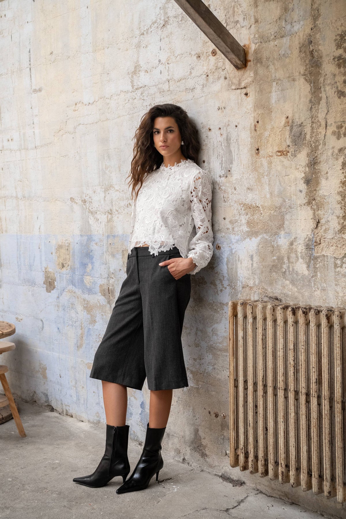 Blouse en guipure H326A