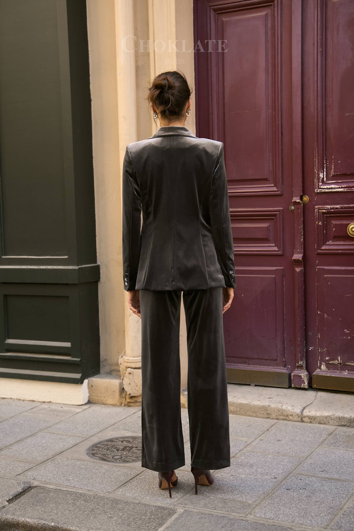 Ensemble velours blazer & pantalon Ganny - V26115 & P2228
