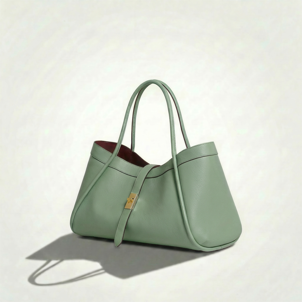 Le sac en cuir de taille moyenne allie élégance et praticité 34x20x15
