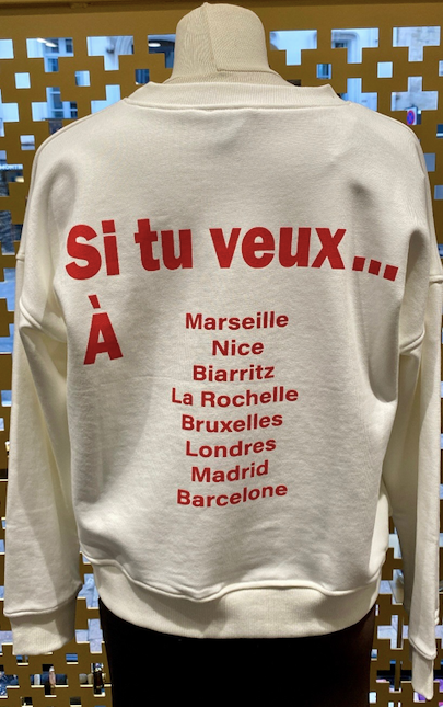 SWEAT Coton écru AIME MOI