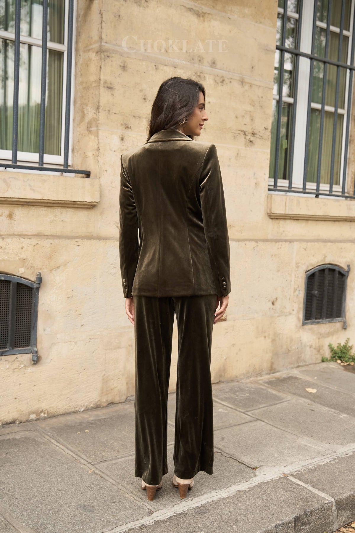 Ensemble velours blazer & pantalon Ganny - V26115 & P2228