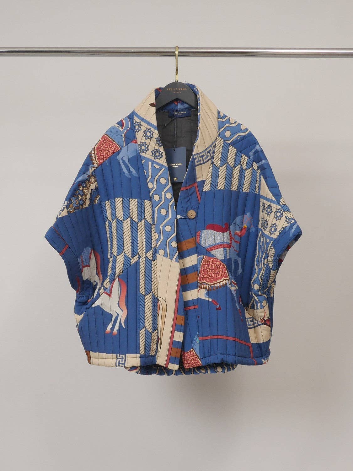 Veste matelassée imprimée de motifs équestres KD8018-20