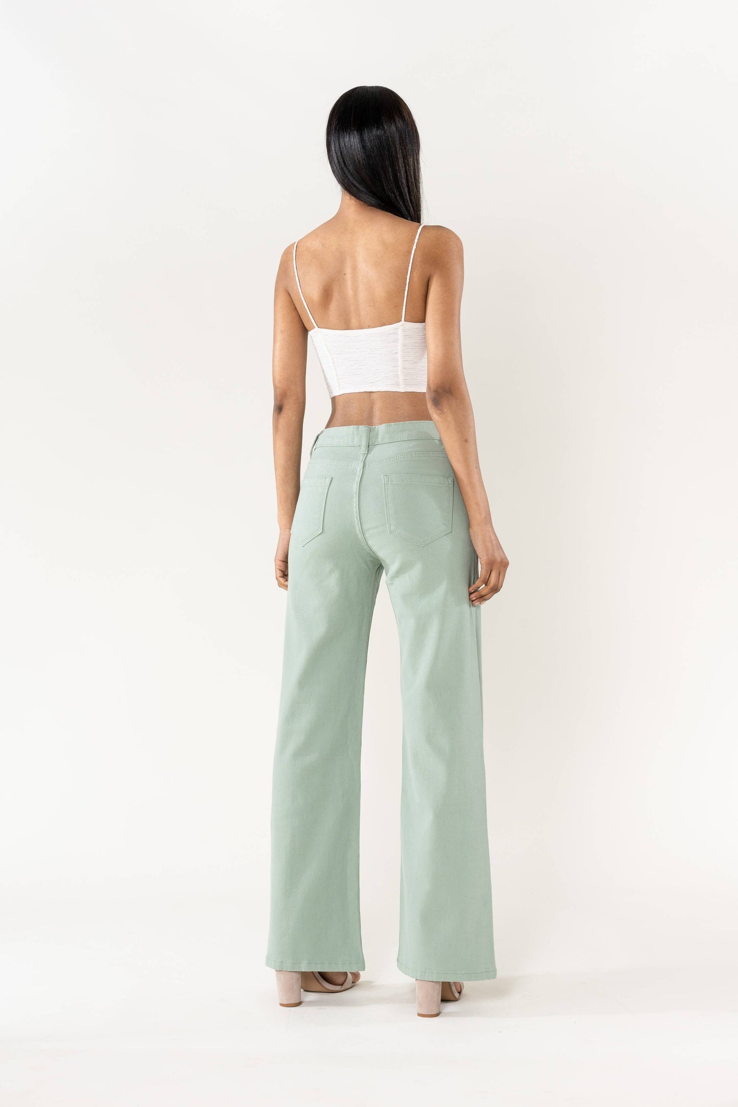 Back to school Jean Flare large taille haute stretch P139