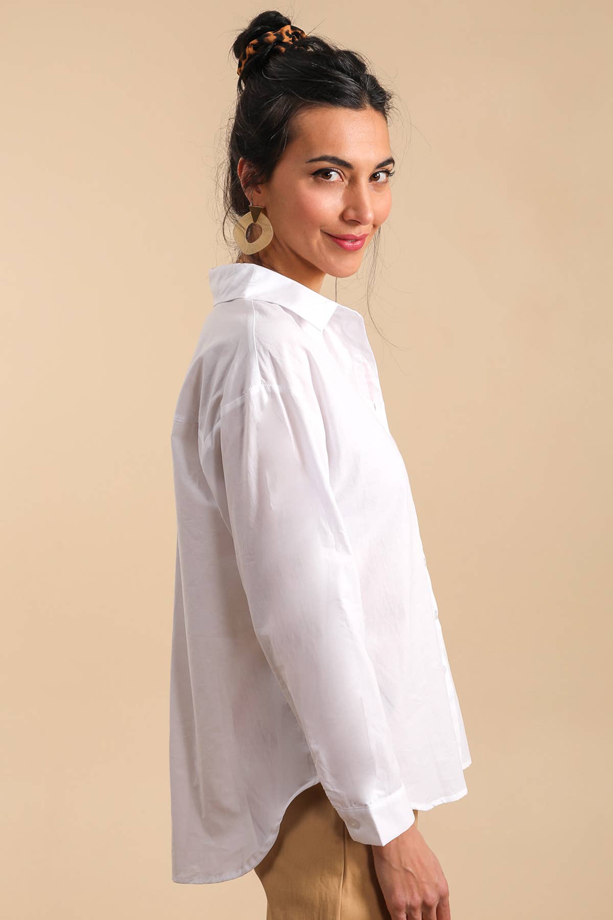 Chemise en coton brodé "Mon Amour" -