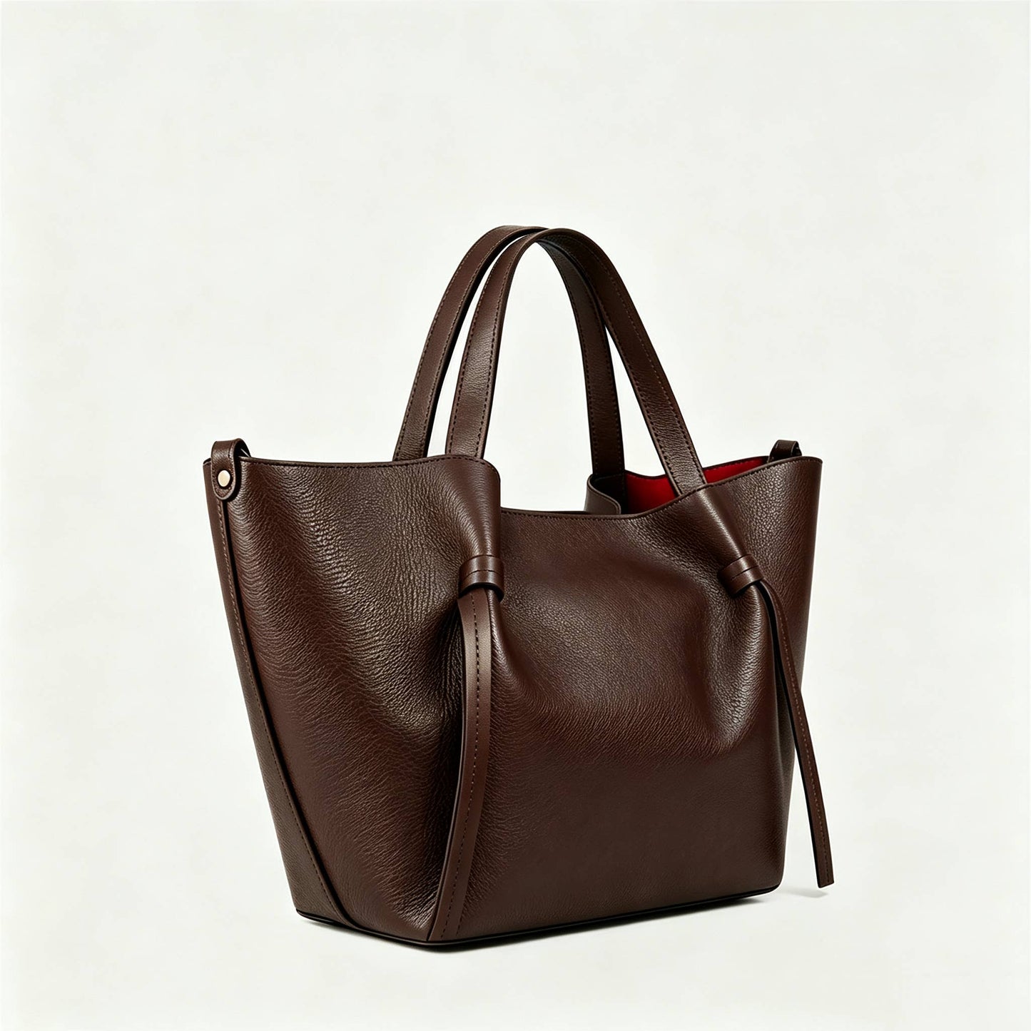 Sac à main et porté épaule en cuir grainé avec pochette intérieure