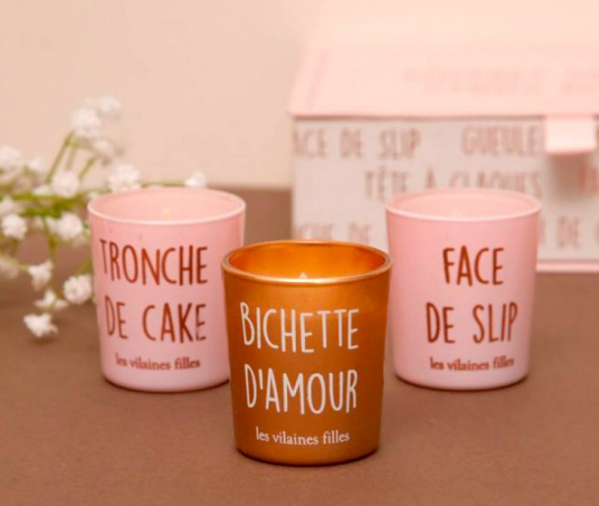 Coffret de 6 bougies "mots doux"