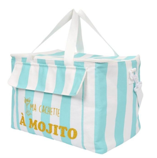Glacière bleu rayé Ma cachette à mojito marque les vilaines