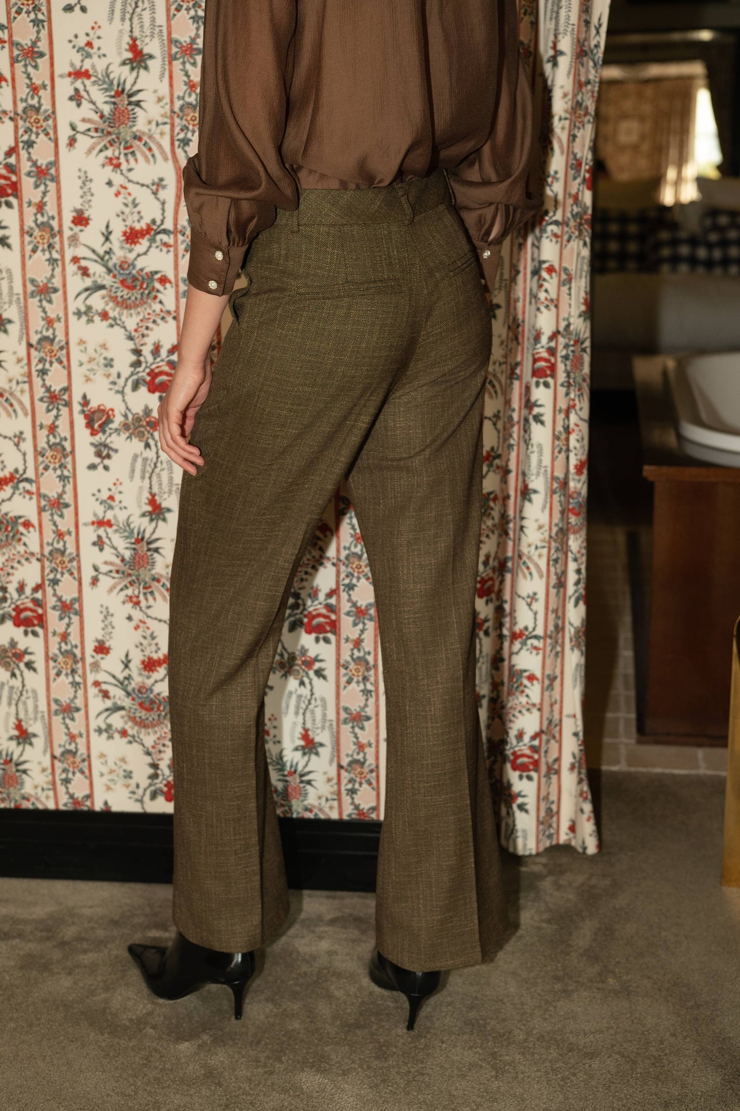 Pantalon droit chiné P999