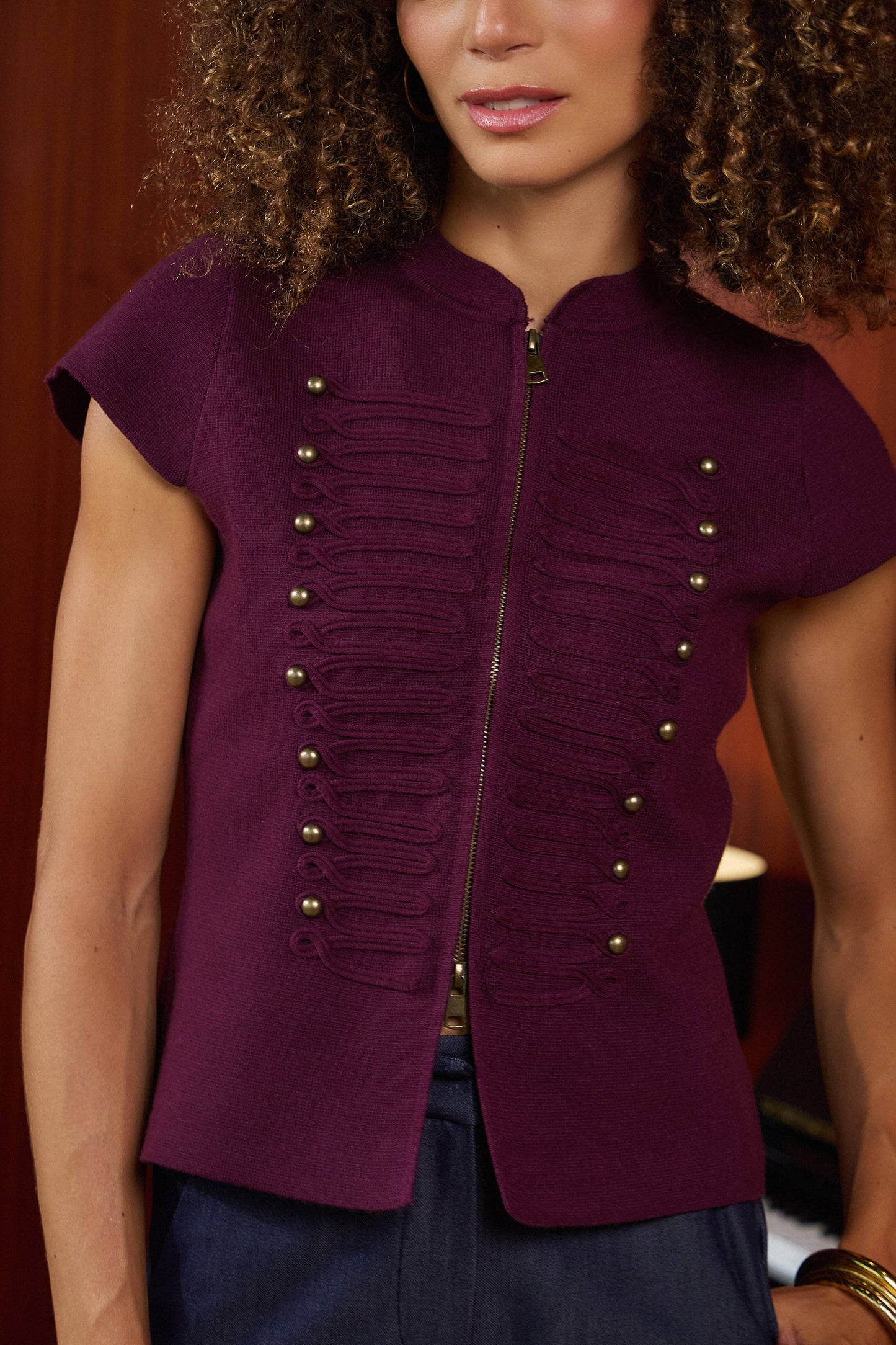 Gilet officier en maille GL002