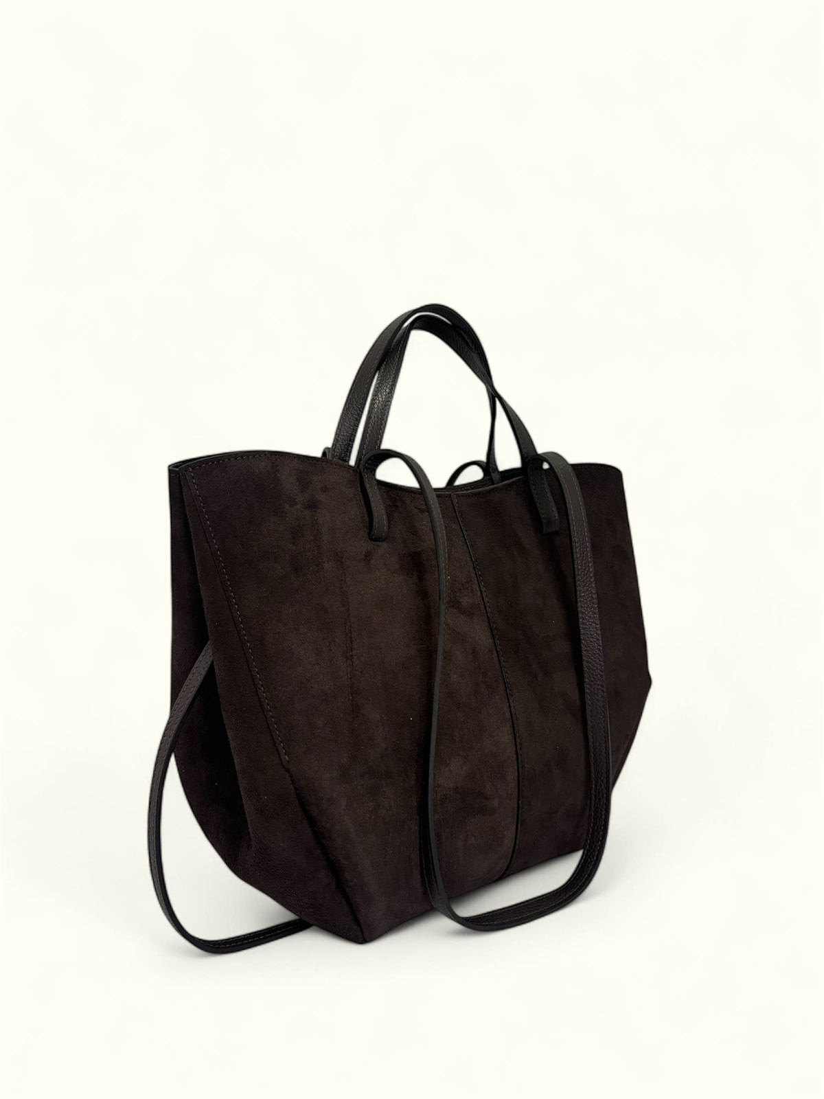 Sac en véritable cuir suédé, grande taille