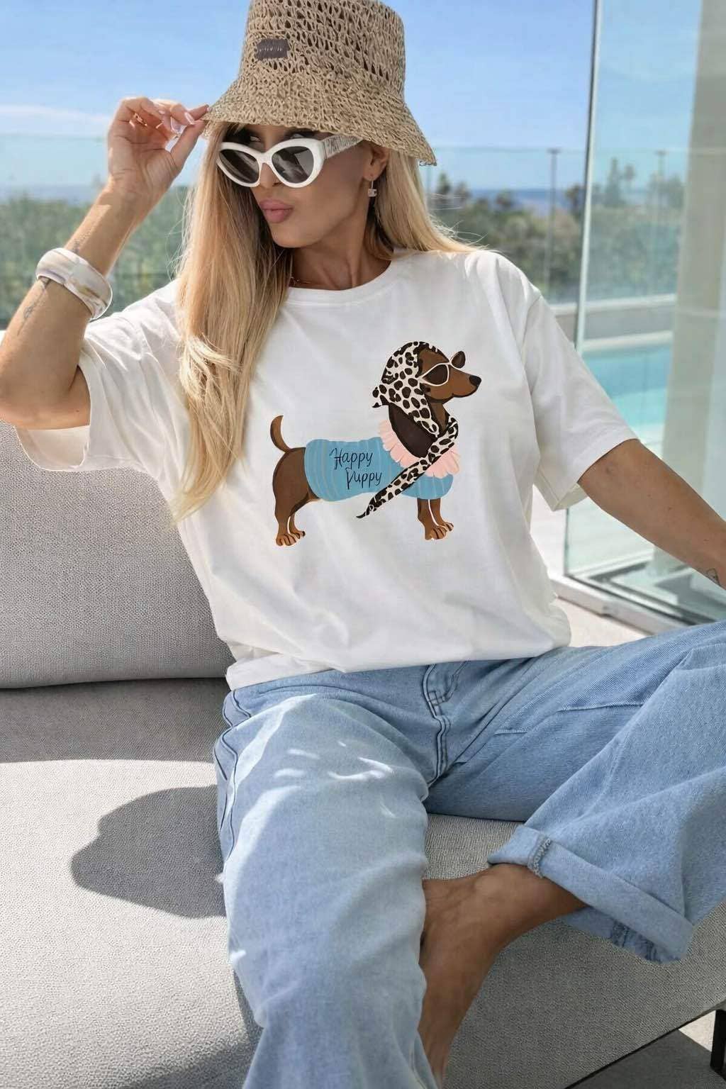 T Shirt Coton Imprimé Tendance Qualité Premium JG78