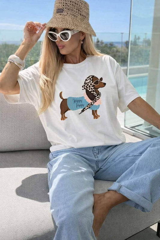 T Shirt Coton Imprimé Tendance Qualité Premium JG78