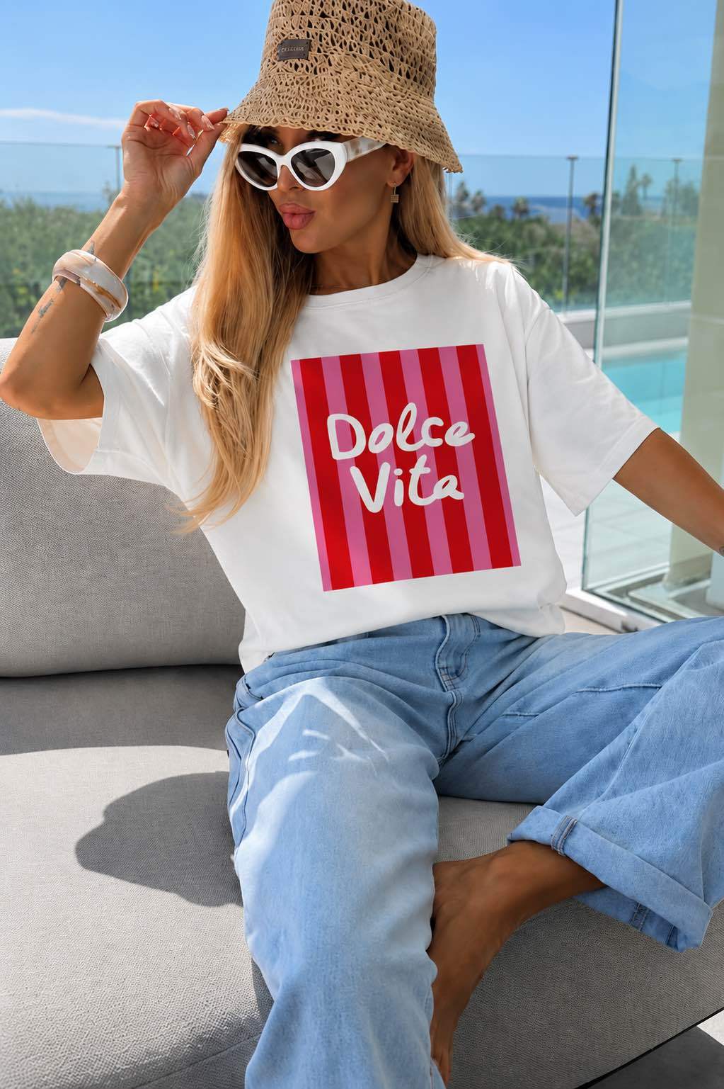 T Shirt Coton Imprimé - Dolce Vita 