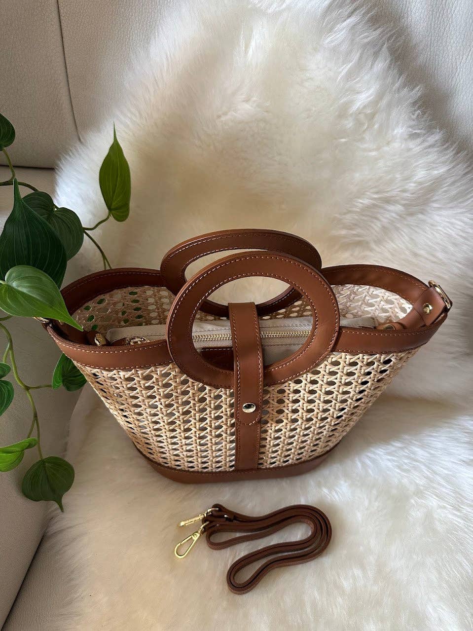 SAC CERCLE VIENNE - paille de Vienne: Sable