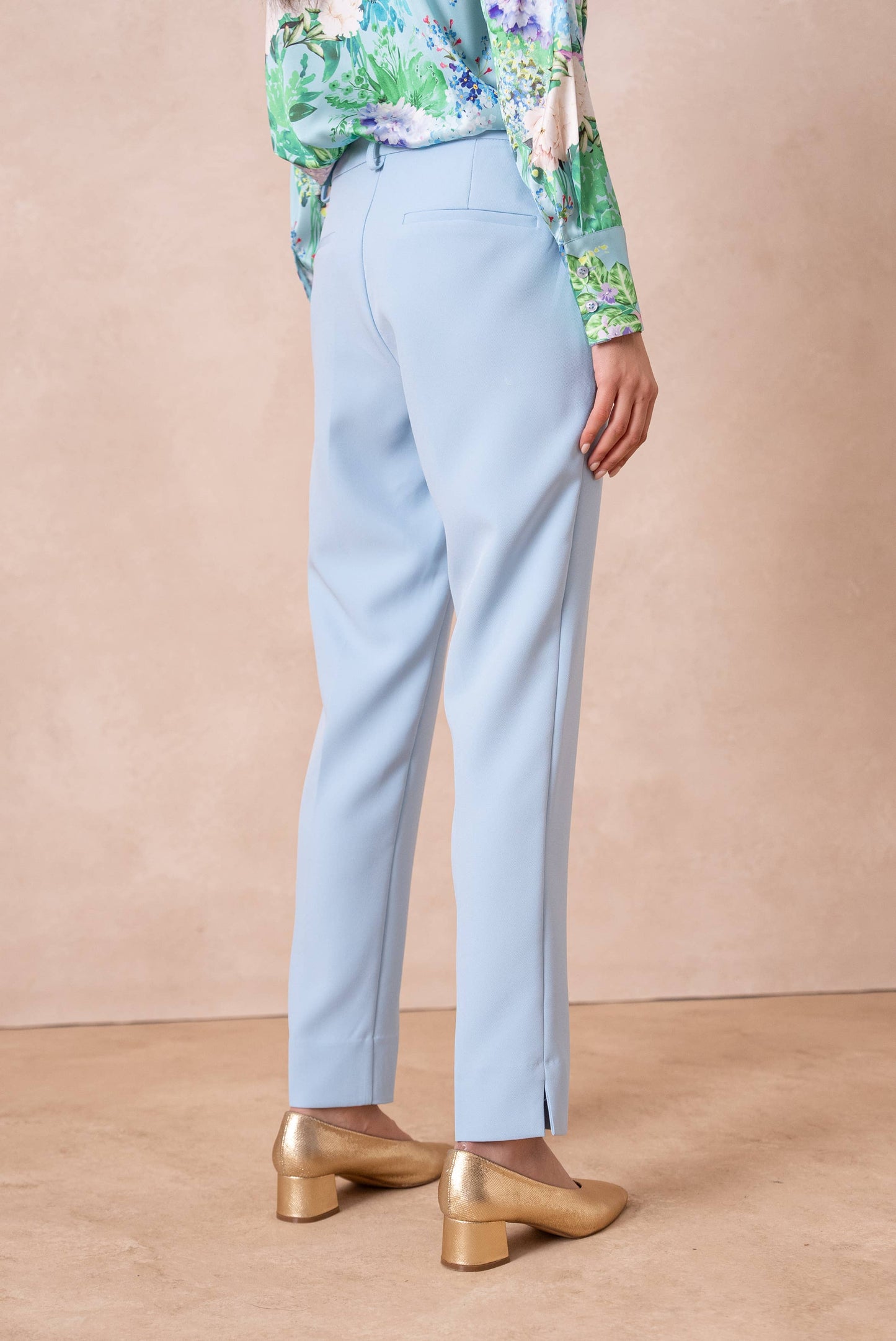 [Signature] Pantalon taille haute coupe cigarette : Noir