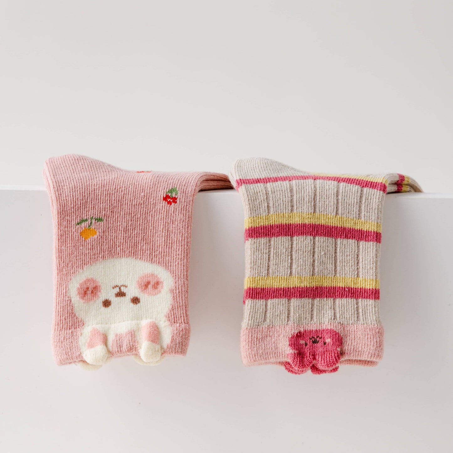 Lot de 5 Chaussettes Lapin Rose I Bébé et Enfant