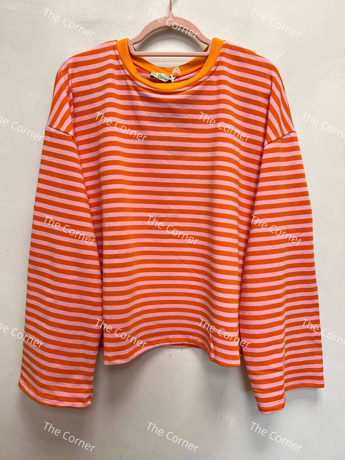 Top oversize ray: Rouge/rose