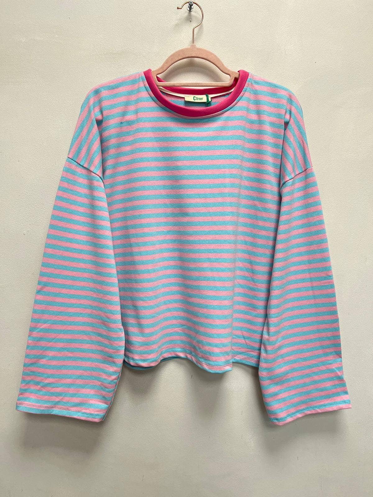 Top oversize ray: Rouge/rose