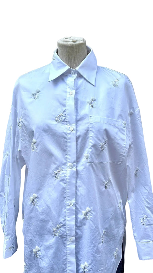 Chemise Blanche à Strass