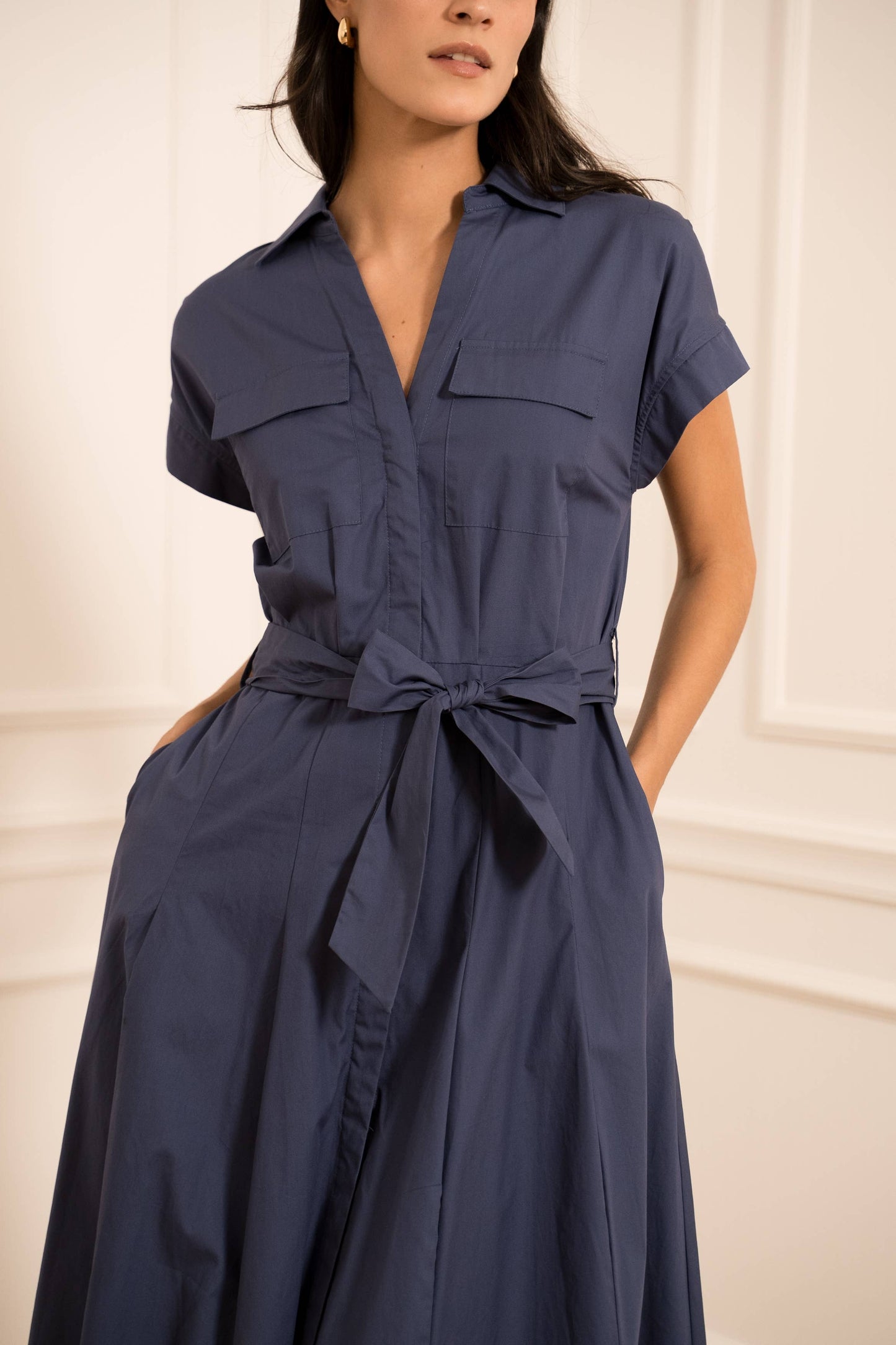 Robe chemisier en coton - CK08551-1