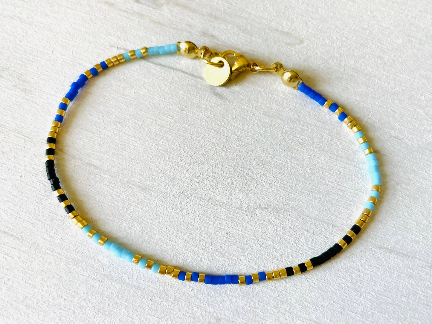 Bracelets acier inoxydable femme, bracelets perles N017