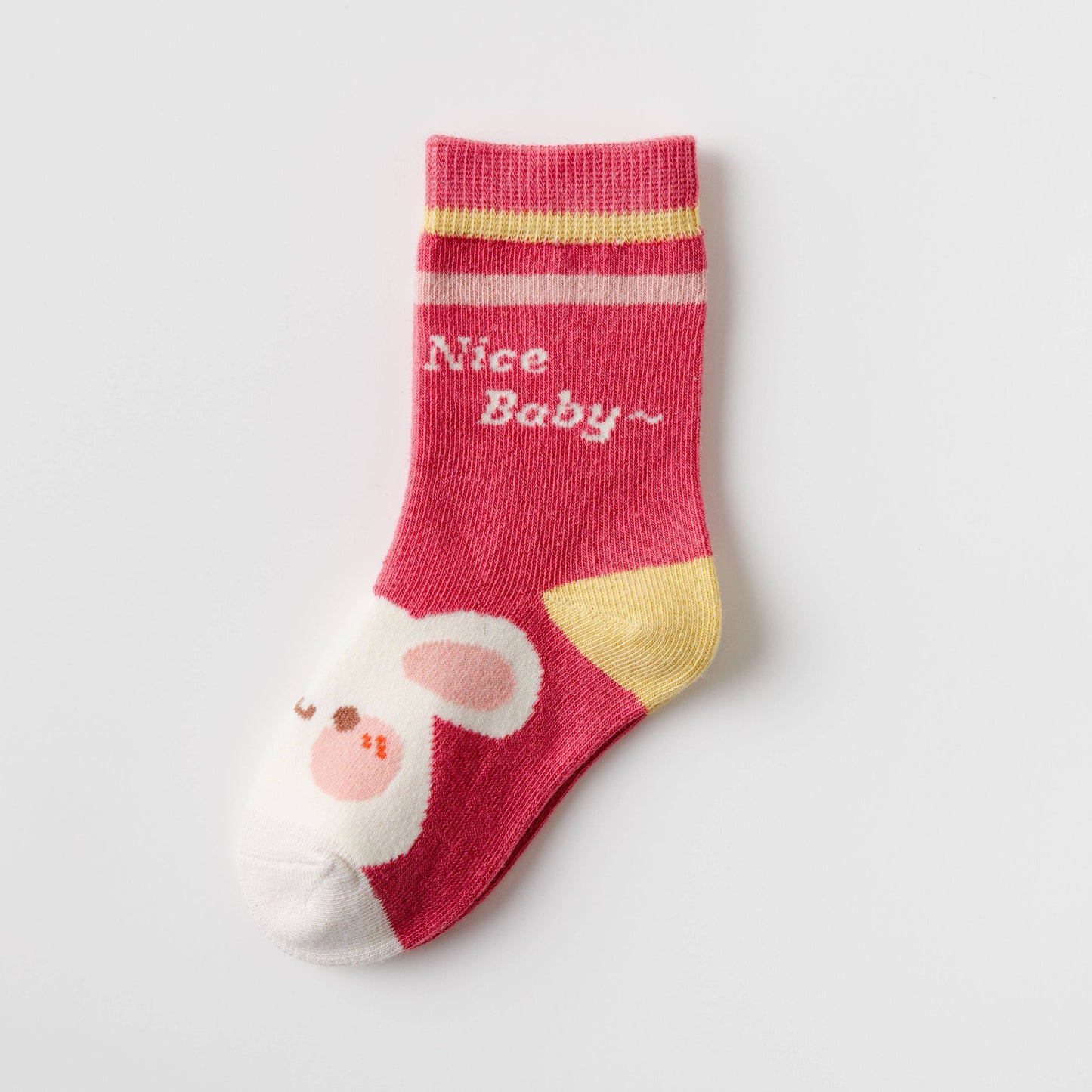 Lot de 5 Chaussettes Lapin Rose I Bébé et Enfant