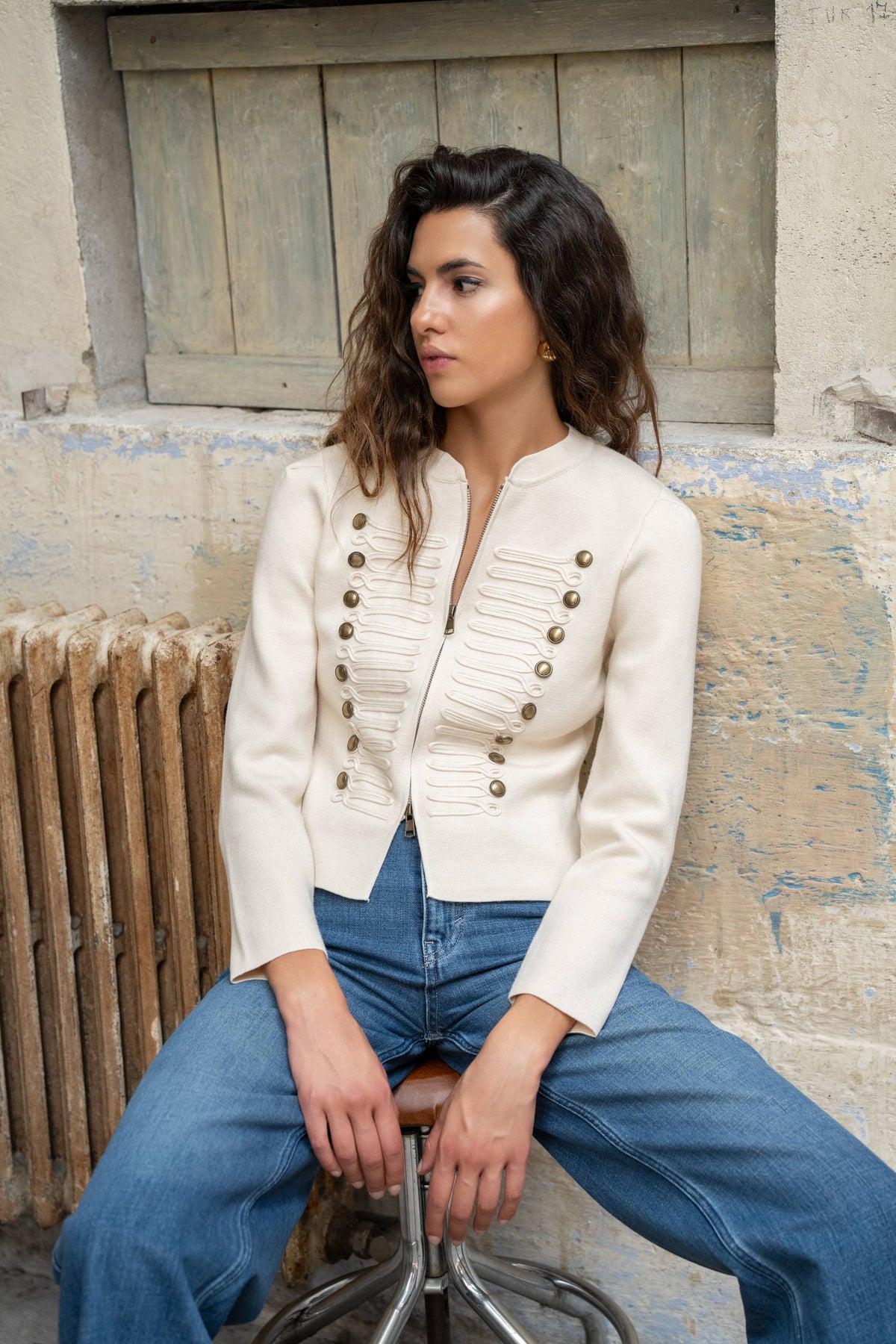 Veste officier en maille V205A