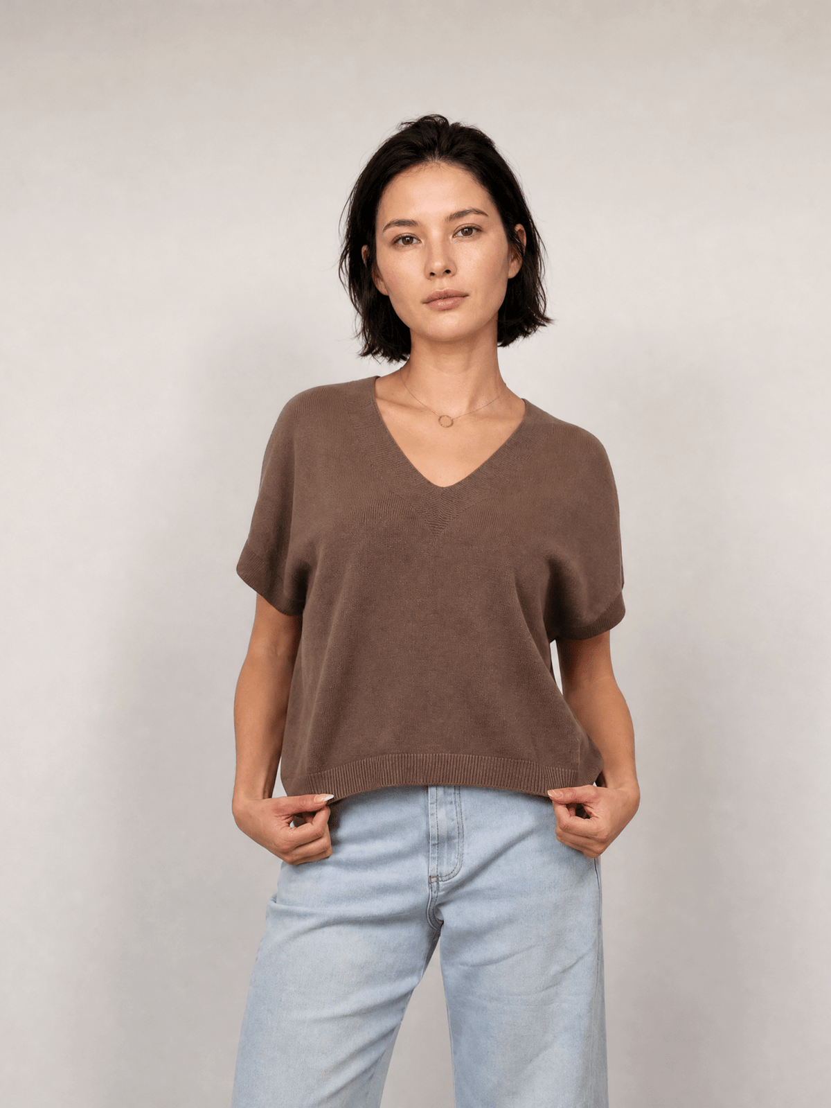 Pull ample col V HY26113