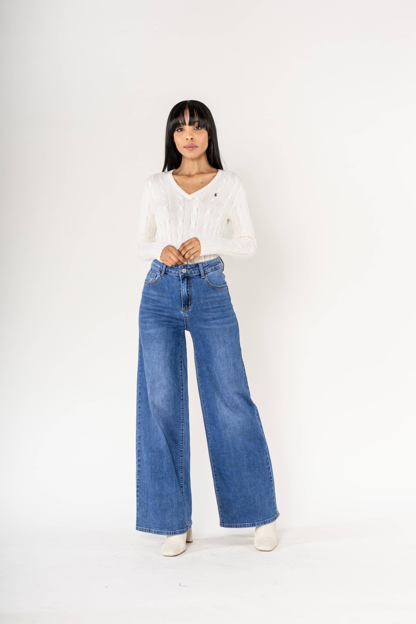 Nina Carter super WIDE LEG taille haute stretch YY300