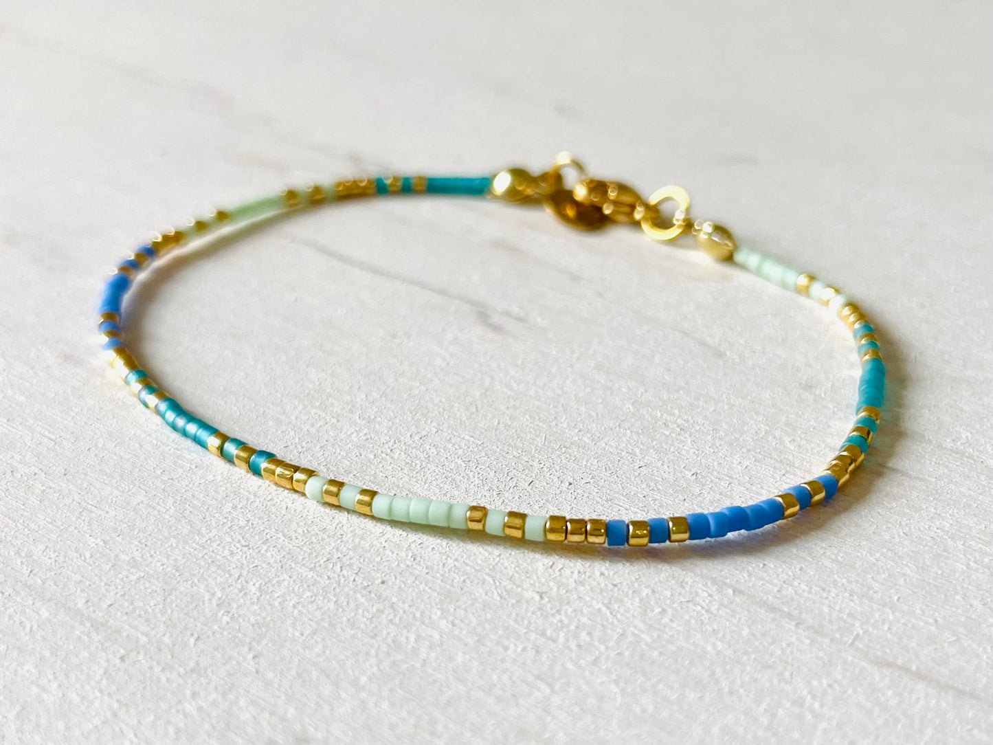 Bracelets acier inoxydable femme, bracelets perles N011