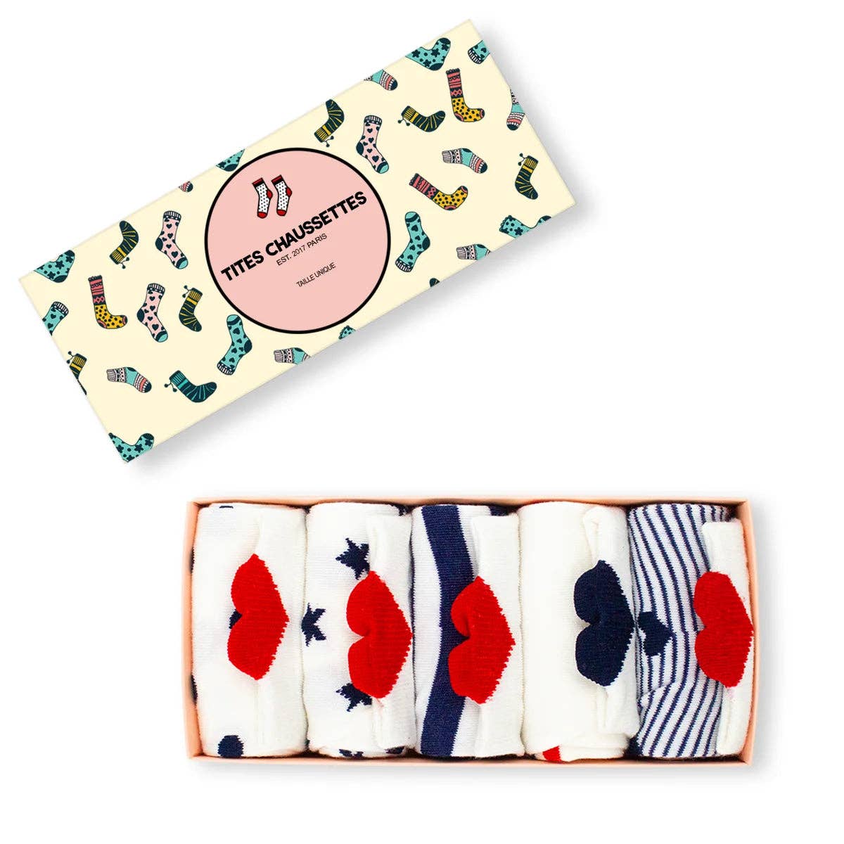 Lot de 5 Chaussettes Coup de Coeur Femme I 35-41
